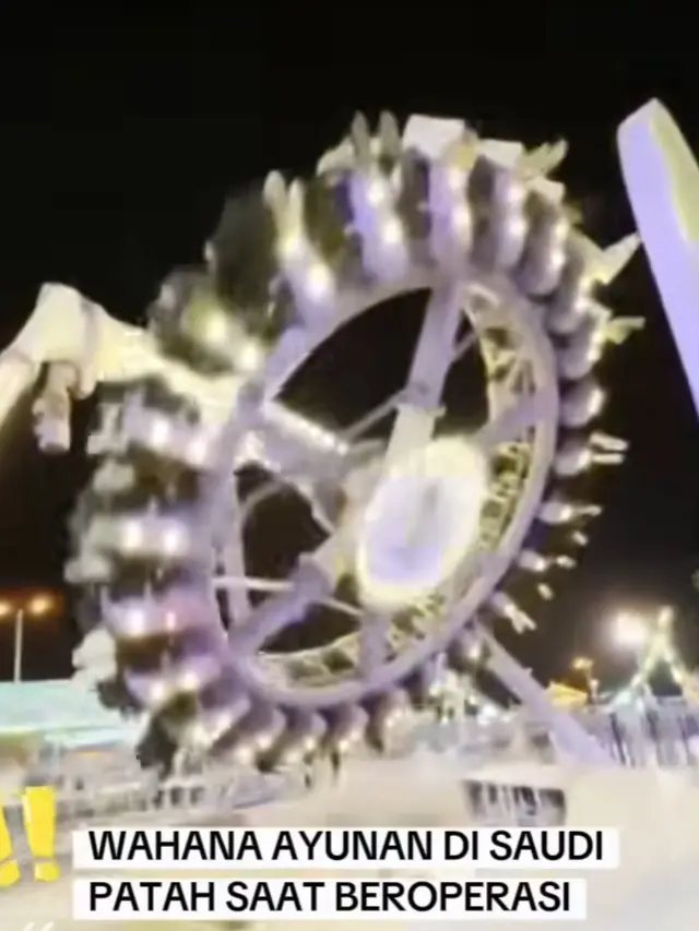 Detik-Detik Insiden Wahana 360 Big Pendulum Patah di Arab Saudi, Puluhan Korban Luka-Luka